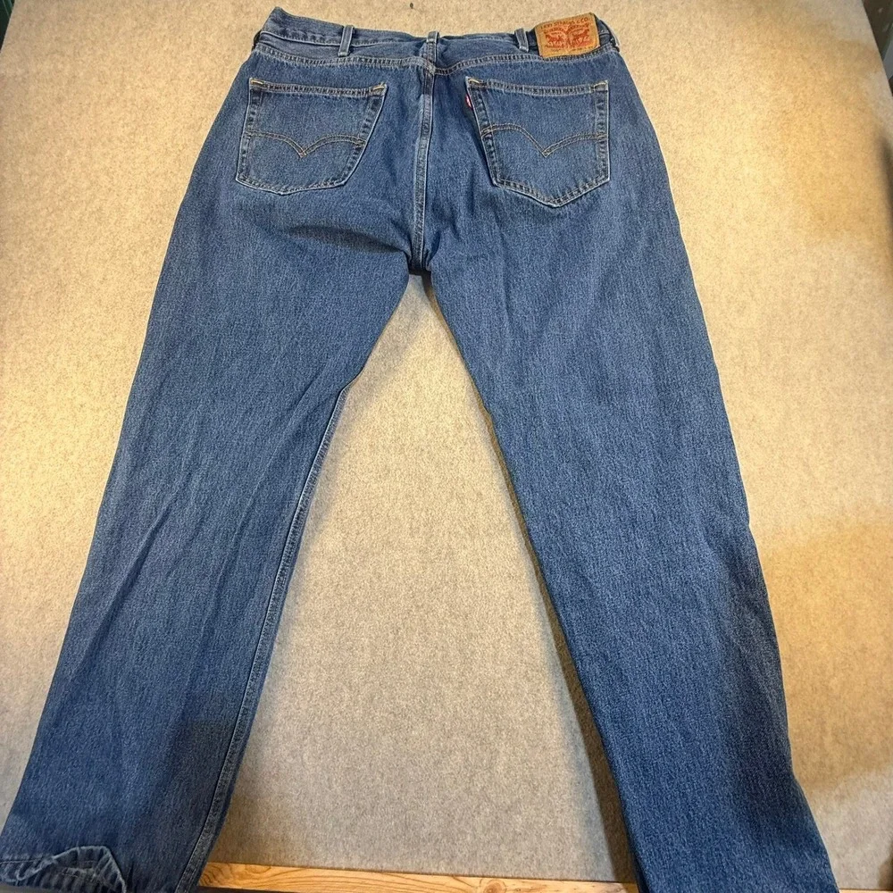 Levis 505 Regular Fit Straight Leg Blue Denim Jeans Mens W38 L32 00505-4891